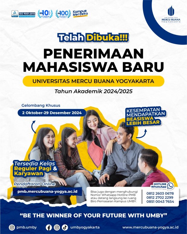 TELAH DIBUKA!!! PENDAFTARAN MAHASISWA BARU TAHUN AKADEMIK 2024/2025