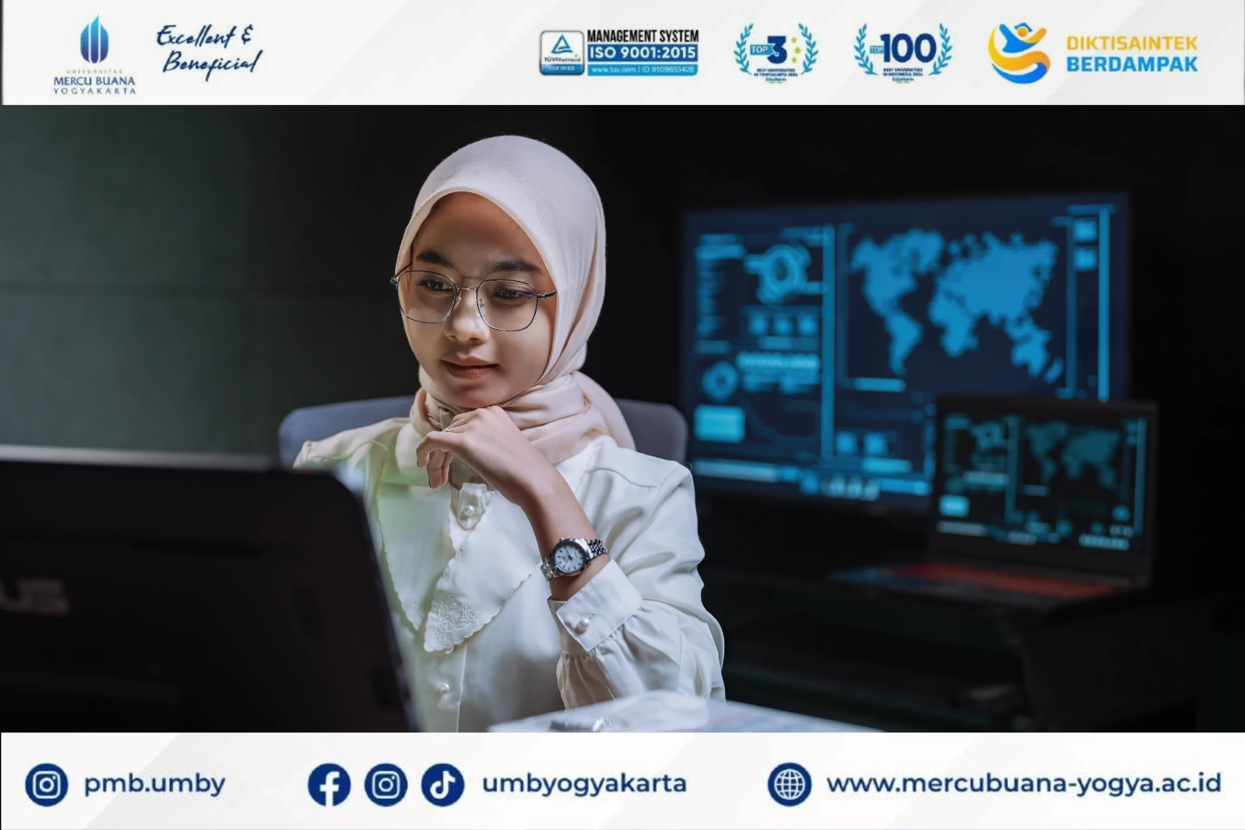 Wujudkan karir di bidang IT dengan kuliah di Kampus Informatika Unggulan UMBY! Minat studi lengkap, sertifikasi global & peluang kerja nyata!