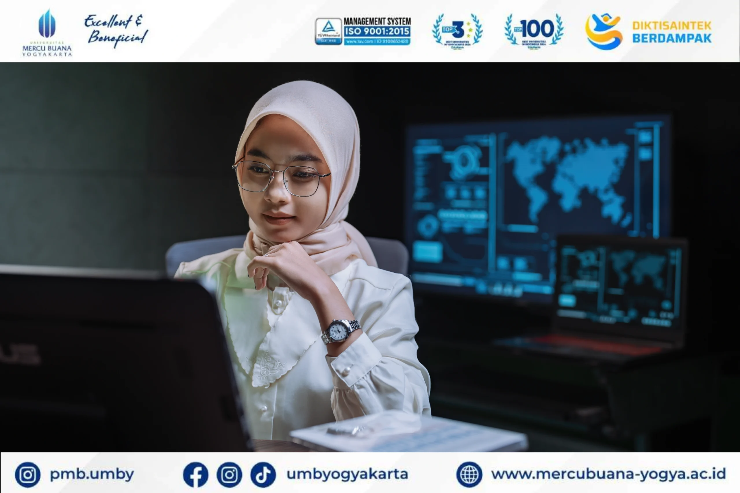 UMBY adalah kampus Informatika terbaik di Jogja. Dengan kurikulum modern, fasilitas lengkap, dan jaringan industri luas. Daftar sekarang!