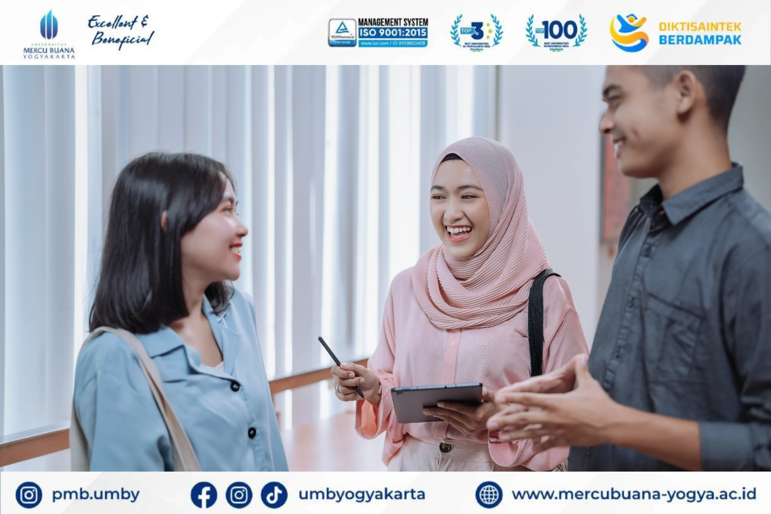 UMBY adalah kampus unggulan dengan biaya terjangkau di Jogja. Dengan akreditasi Unggul, biaya kompetitif, dan beasiswa, wujudkan impianmu!