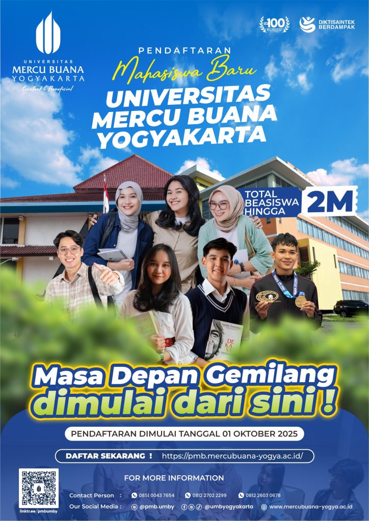 Pendaftaran Mahasiswa Baru,di jogja, UMBY BIAYA KULIAH S1-S2 TAHUN AKADEMIK 2026/2027 UNIVERSITAS MERCU BUANA YOGYAKARTA.