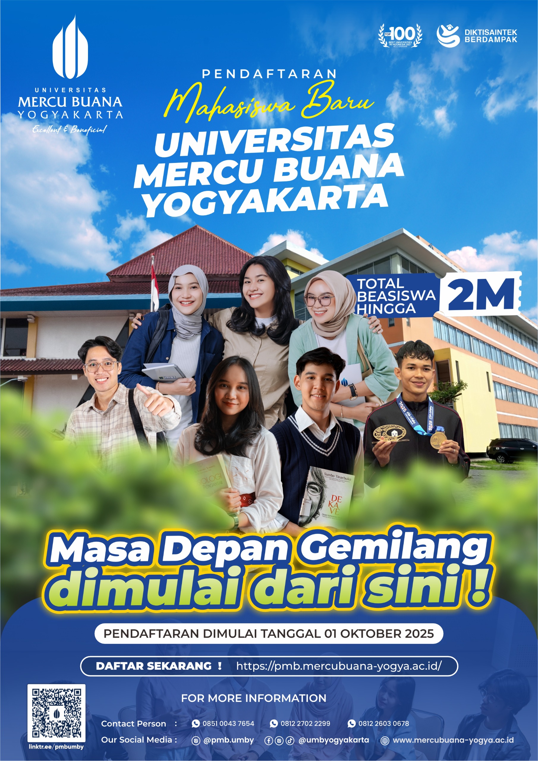 Pendaftaran Mahasiswa Baru,di jogja, UMBY BIAYA KULIAH S1-S2 TAHUN AKADEMIK 2026/2027 UNIVERSITAS MERCU BUANA YOGYAKARTA.