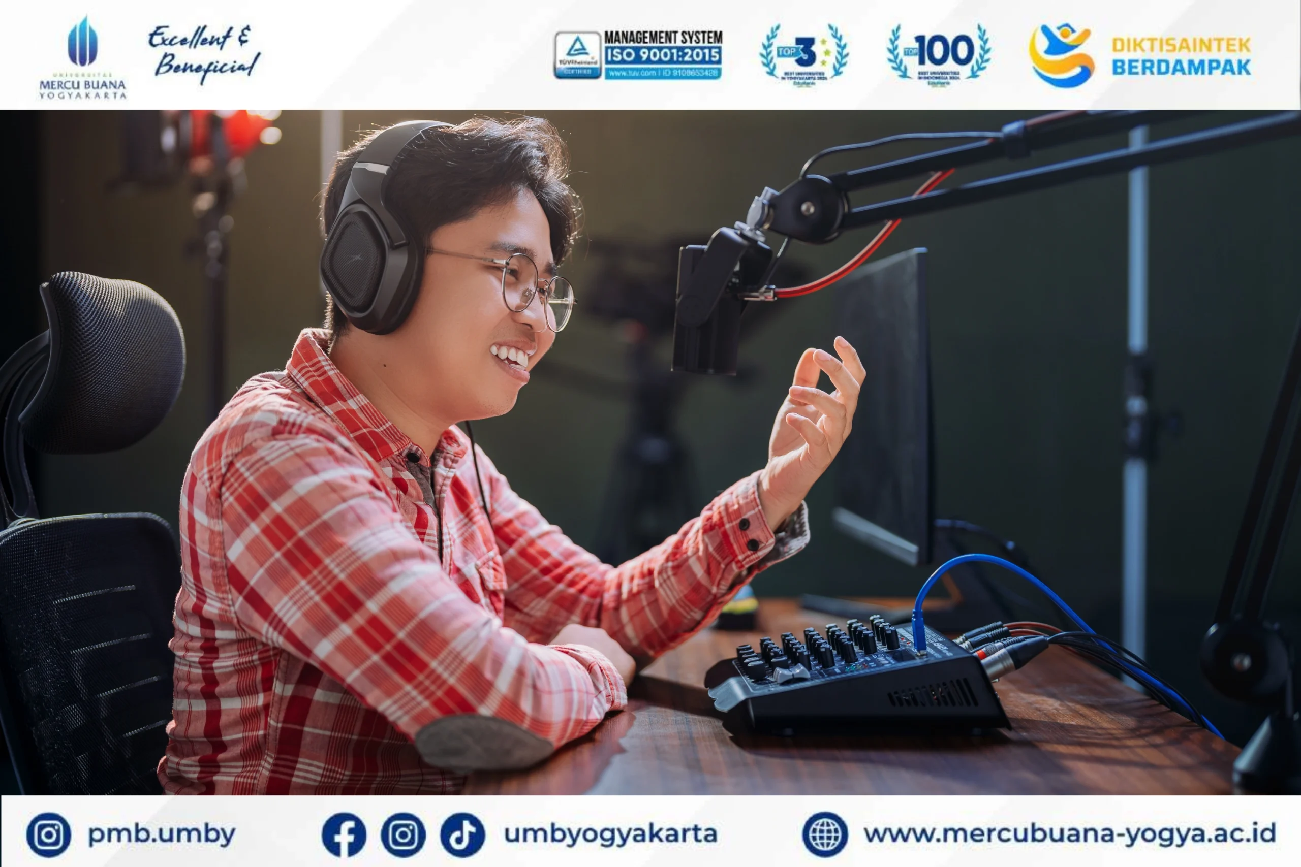 Kuliah Ilmu Komunikasi Terbaik di Purworejo. Universitas Mercu Buana Yogyakarta (UMBY). Biaya terjangkau, fasilitas, beasiswa dan karier!
